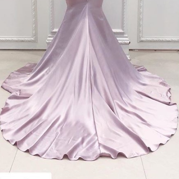 Portia and Scarlett satin mermaid gown - Picture 5 of 8